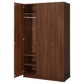 Trueliving 3 Door Walk-in Brown wardrobe  in Laminates Finish (1524MM X 609MM X 2438.4MM)